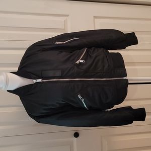 Zara women's size S black/red bomber jacket